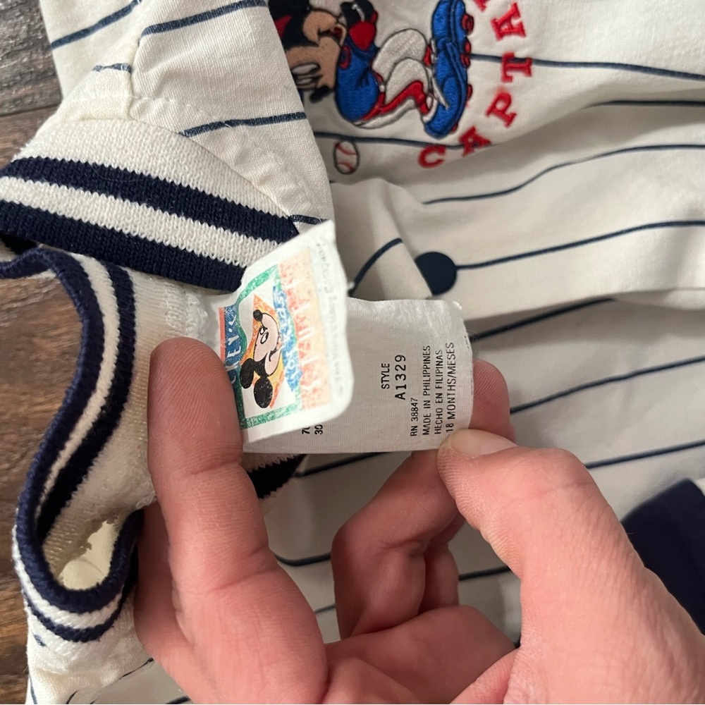 Vintage Toddler Walt Disney Mickey Baseball Jacket Size 18 Months - Picture 5 of 5